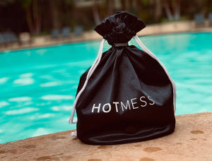 HOTMESS Bag Package $39.99 Each Includes Nylon Black HOTMESS Logo Draw String Bag